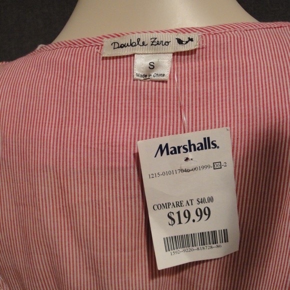 Red and White pinstripe sundress size small - Picture 8 of 8